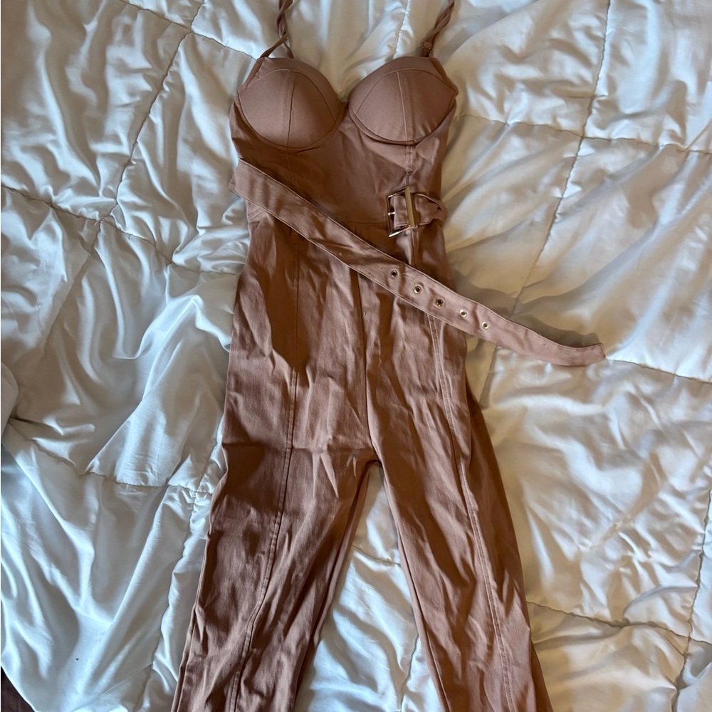 Elegant Tan Jumpsuit